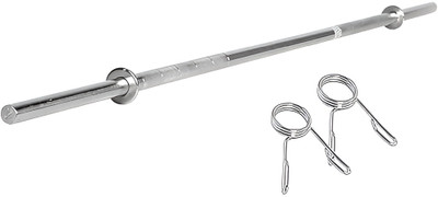 KICKMIX SPORTS 4ft 19mm Rod With 2 Spring Lock Weight Lifting Bar