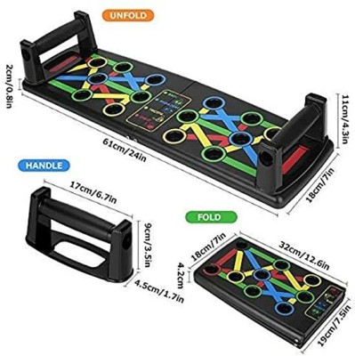 Fitaza Push-up Board, Body Building Push-up Support Fitness Equipment Push-ups Board Push-up Bar(Multicolor)