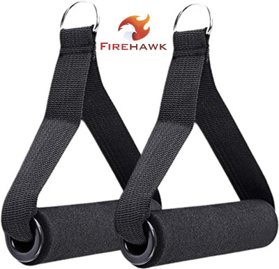 Etahmart 2 Pcs Exercise Handles Cable Machine Attachments Resistance Bands Grips Handles Weight Lifting Bar(Black)