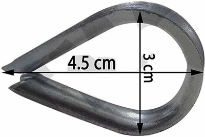 YMD Gym Machine Wire Cable Rope (Eye Lock) Size: 4.5/3 cm, 10 mm Set of 2pcs, Multi-training Bar