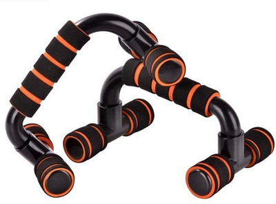 abcdeyes PushUp Stand with Foam Grip Handle for Chest Press, Fitness Exercise Push-up Bar(Orange)