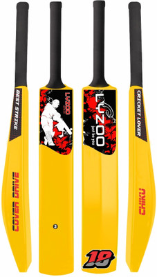 Lyzoo Yellow Bat 3 No Made Up of Hard PVC Plastic For Children ( 4- 12 ) year old Plastic Cricket Bat(350-370 g)