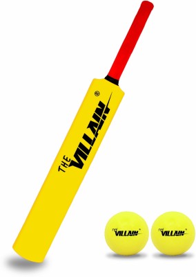 THE VILLAIN Bat_2Ball_Combo_4 PVC/Plastic Cricket  Bat(0.4 kg)