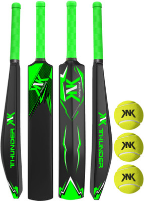 KNK Heavy Duty Plastic Cricket Bat Kit Combo,Full Size (34” X 4.5”inches) Cricket Kit