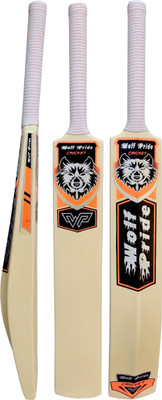WOLF PRIDE WP Orange & White Grip Tennis Ball PVC/Plastic Ivory 8 PVC/Plastic Cricket  Bat For 15+ Yrs(.800 g)