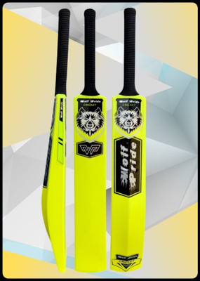WOLF PRIDE WP Yellow Sticker Black Grip Lemon Plastic Cricket Bat_B69 PVC/Plastic Cricket  Bat For 9 - 11 Yrs(800 g)