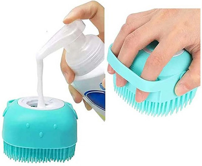 Rishikaenterprises Silicon body scrubber bathing scrub brush bathroom (pack of 1)087