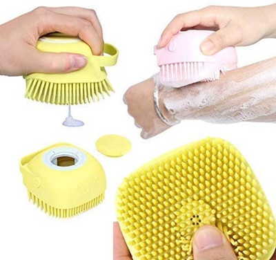 Mid Light Body Bath Brush Silicone Soft Cleaning with Shampoo Dispenser M45