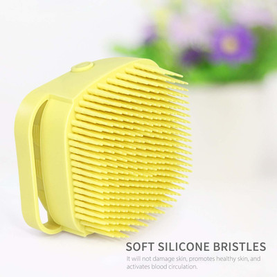 Mid Light Body Bath Brush Silicone Soft Cleaning with Shampoo Dispenser M37