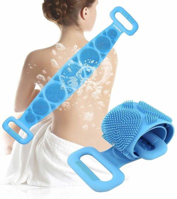 DCPK Silicone Back Scrubber Belt Soft Body Massage Cleaning Exfoliating Bath Brush