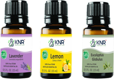 KNR CORPORATION KNR Lavender Lemon & Eucalyptus Essential Oil For Skin and Hair - 15 ml Each(45 ml)