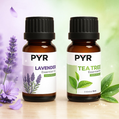 Pyr Essential Oil - Pack of 2 - Lavender and Tea Tree(15mlx2)(30 ml)