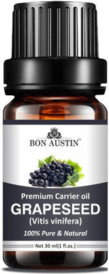 Bon Austin Grapeseed Premium Carrier Oil for Moisturizer & Antioxidant Skin- 30ml Pack of 1(30 ml)