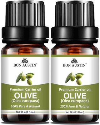 Bon Austin Olive Premium Carrier Oil for moisturizes & hydrates skin - 30ml Pack of 2(60 ml)