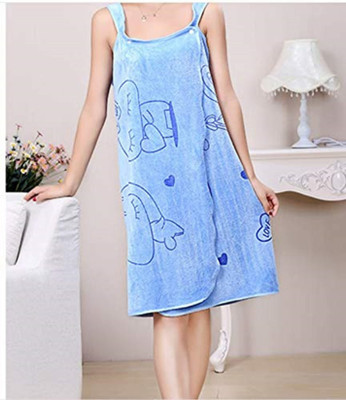 Dreamshop Blue Free Size Bath Robe(1 Bath Robe, For: Men & Women, Blue)