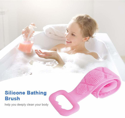 RadhaTex Double Sided Silicone Body Bath Belt/Exfoliating Shower Scrubber BeltX1.1025