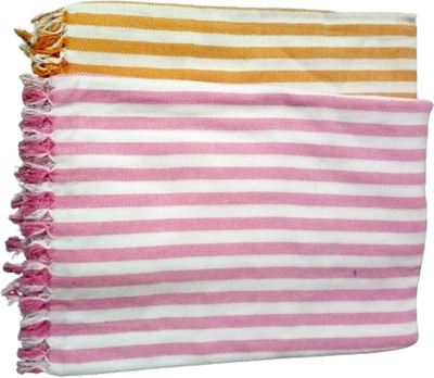 Cotton colors Cotton 200 GSM Bath Towel(Pack of 2)