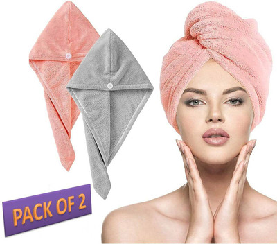 Prabodham Exports Microfiber 500 GSM Hair Towel Set(Pack of 2)