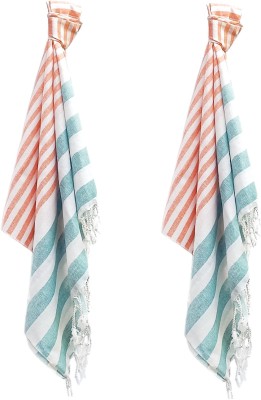 AHMADUN Cotton 500 GSM Bath, Beach Towel Set(Pack of 2)