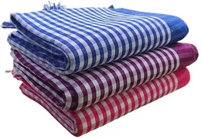 Tahiro Cotton 350 GSM Bath, Hand, Face Gamcha(Pack of 3)