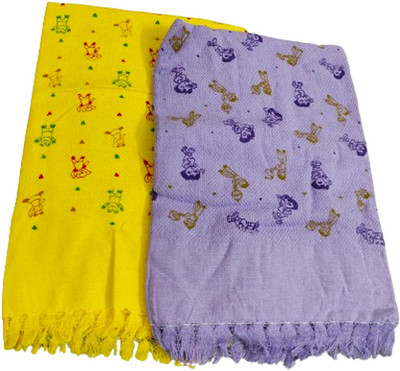 Cotton colors Cotton 200 GSM Bath Towel Set(Pack of 2)