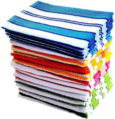 V. Idap Cotton 400 GSM Hand, Face, Hair, Sport Towel Set(Pack of 10)