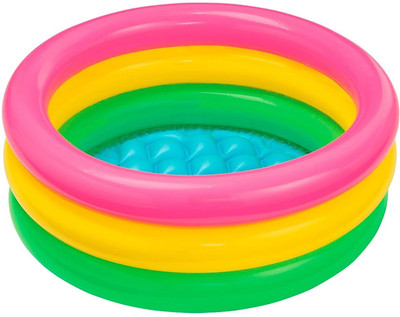 INTEX Colorful Baby Bathing Tub 3 Feet (Multi-Color) Inflatable Pool Accessory(Multicolor)