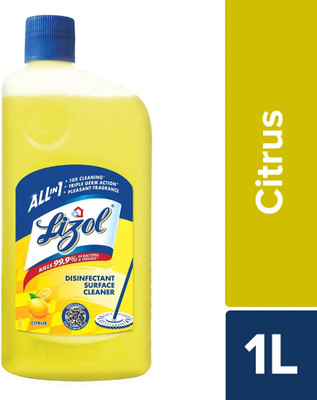 Lizol Disinfectant Surface & Floor Cleaner Liquid, Citrus Citrus(1 L)