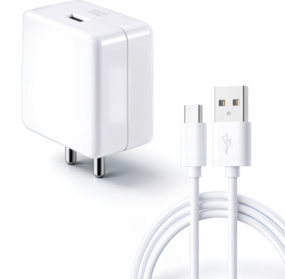 MAK 80W Supervooc Fast USB Charger With White USB to C Cable For Realme 6 A Mobile Charger with Detachable Cable(WHITE)