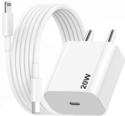 SB 20 W PD 3 A Wall Charger for Mobile with Detachable Cable(White, Cable Included)