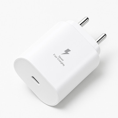 RVAT 25 W Quick Charge 3 A Wall Charger for Mobile(White, Superfast Charger Type C to C charger compatible with Galaxy F05 charger)