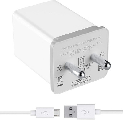 xstar 12 W Supercharge 2.4 A Wall Charger for Mobile with Detachable Cable(White, Cable Included)