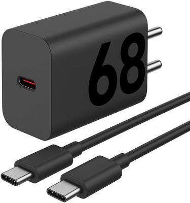 MGEdge 68 W TurboPower 3.0 3 A Wall Charger for Mobile with Detachable Cable(Original 68W Charger for Motorola G82, Cable Included)