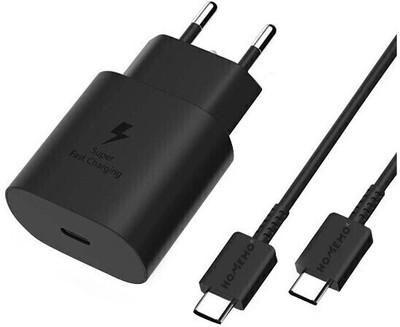 HOMEMO 25 W PPS 5 A Wall Charger for Mobile with Detachable Cable(Black, Cable Included)