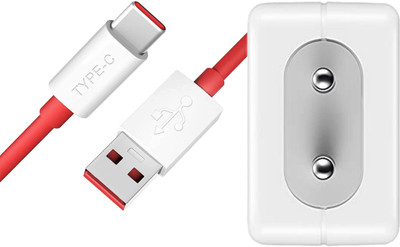 ChargHunt 85 W SuperVOOC 9 A Wall Charger for Mobile with Detachable Cable(White, Red, Cable Included)