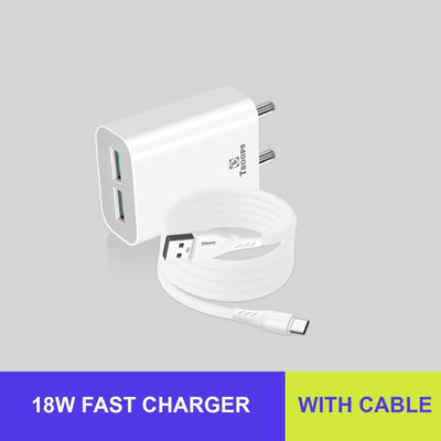 TP TROOPS TP TROOPS 18 W Quick Charge 3.4 A Multiport Mobile Charger with Detachable Cable(White)