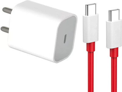 UniBoss 20 W Quick Charge 3.1 A Wall Charger for Mobile with Detachable Cable(White, Red, Cable Included)