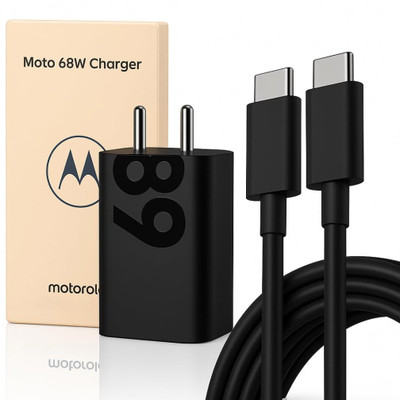 MGEdge 68 W TurboPower 3.0 3 A Wall Charger for Mobile with Detachable Cable(Original 68W Charger for Motorola G84, Cable Included)