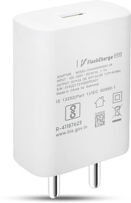 Kizzy 44 W Quick Charge 4 A Wall Charger for Mobile(White)