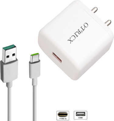 otricx 65 W SuperVOOC 6 A Wall Charger for Mobile with Detachable Cable(White, Cable Included)