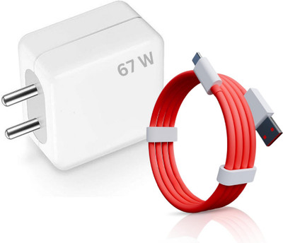 MAK 67 W SuperVOOC 6 A Wall Charger for Mobile with Detachable Cable(White, Cable Included)