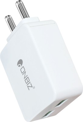 ONBIZ Adaptive Charging 3.4 A Wall Charger for Mobile with Detachable Cable(White)