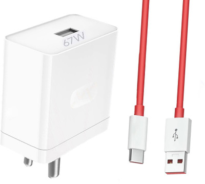 VOLTDIC 67 W SuperVOOC 6 A Wall Charger for Mobile with Detachable Cable(White, Cable Included)