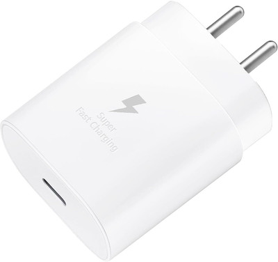 UXE 25 W PD 3 A Wall Charger for Mobile(Mobile Charger Compatible for M15 5g, White)