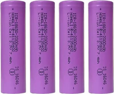 Floricx 3.7V ICR 18650 2000mAh Lithium Ion Rechargeable   Battery