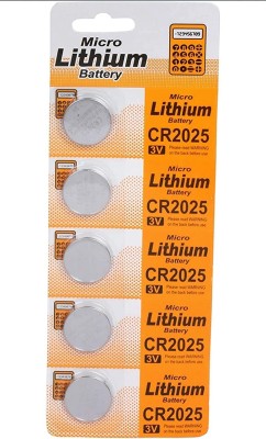 Nimida CR2025 Lithium Coin  3V, Pack of 5 for use in Calculators, keyfobs, etc  Battery(Pack of 5)