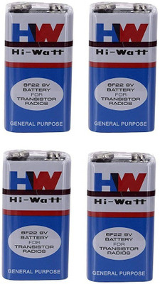 Flysmart Hi-Watt 6F22M Long Life , 9V - Pack of 4  Battery(Pack of 4)