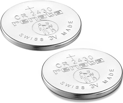DawnRays Renata CR2430 Batteries 3V Lithium Coin Cell Swiss Made CR 2430 Coin Cell  Battery(Pack of 2)