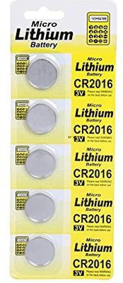 Flysmart CR 2016  3V Micro Lithium Button Coin Cell- 5 Cell  Battery(Pack of 5)