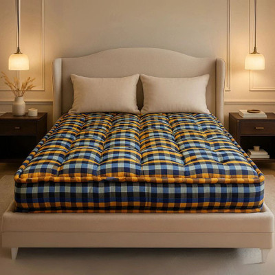 mik Handloom soft cotton Bed mattress 6 inch Single Cotton Mattress(L x W: 72 inch x 48 inch)
